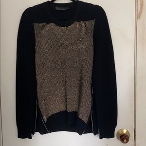 Proenza Schouler Black/Gold Lurex Designer Sweater